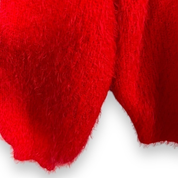 4 for $40 SALE! Eloquii Mock Neck Faux Fur Sweater, Lipstick Red, Size 22/24 - Picture 9 of 11